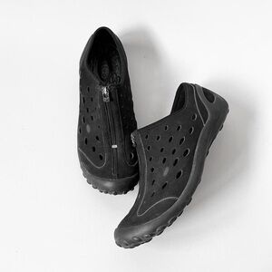 Vintage Clarks pr!vo Leather Tactical Cutout Zip Shoes